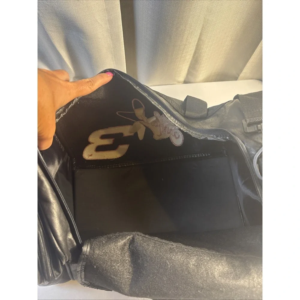 Vintage‎ Dale Earnhardt Leather Travel Duffle Bag Nascar #3 GM Goodwrench Racing